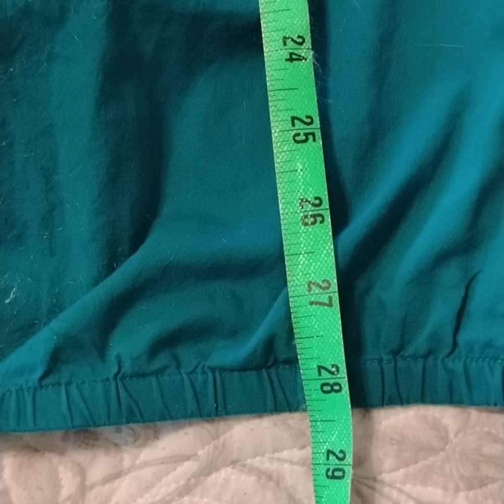 Lane Bryant Woman's Long Sleeve Turquoise Blouse with Crochet Detail - Picture 7 of 7